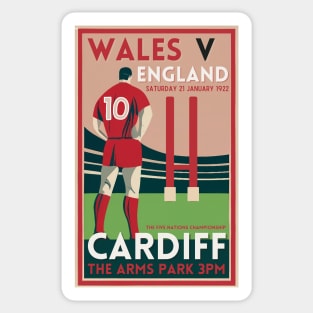 Vintage Welsh Rugby Union Poster Sticker